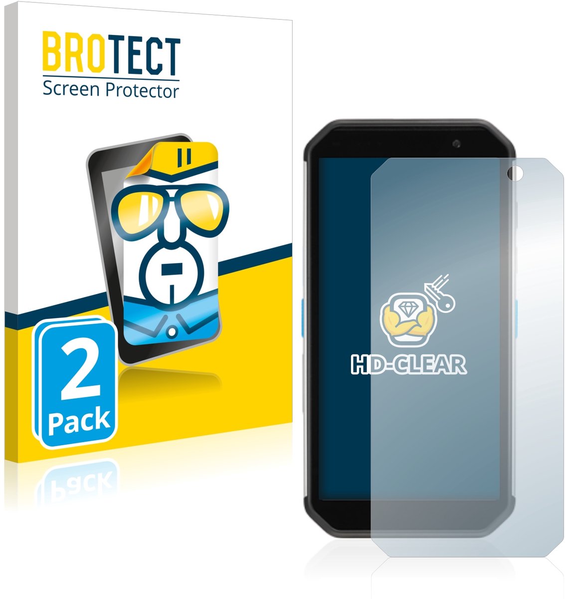 BROTECT - Screenprotector voor Almex AiM TC601 - Folie Beschermfolie transparant 2 Stuks