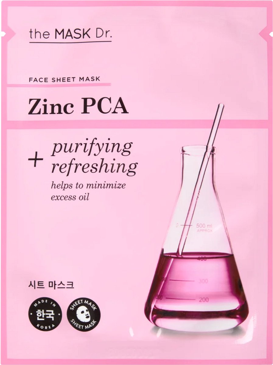 The mask Dr. - Zinc PCA + purifying refreshing - tissue sheet gezichtsmasker - masker met zink
