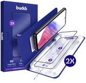 2-Pack Screenprotector Geschikt voor Samsung Galaxy A54 - Buddi Easy Fit Tempered Glass met Installatietray - 9H+ Gehard Glas - Case Friendly Glasplaatje - Eenvoudige montage
