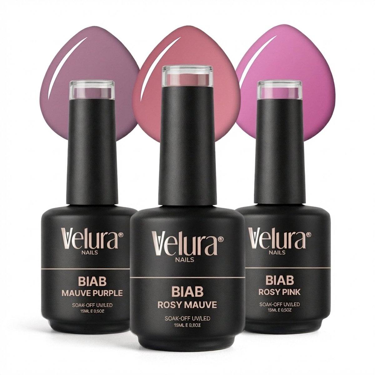 Velura® BIAB Set - Builder in a Bottle - Violet Vibes Set - 3x15ml Kleuren - Liquid Builder Gel - BIAB Gel Nagels - Flexibel & Dimethicone Hechting - HEMA- & TPO-vrij