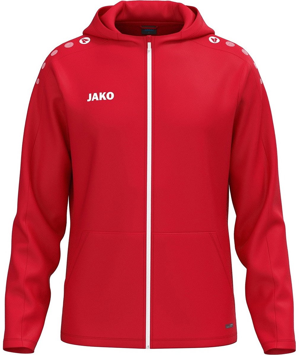 Jako One Jas Met Kap Kinderen - Rood | Maat: 152