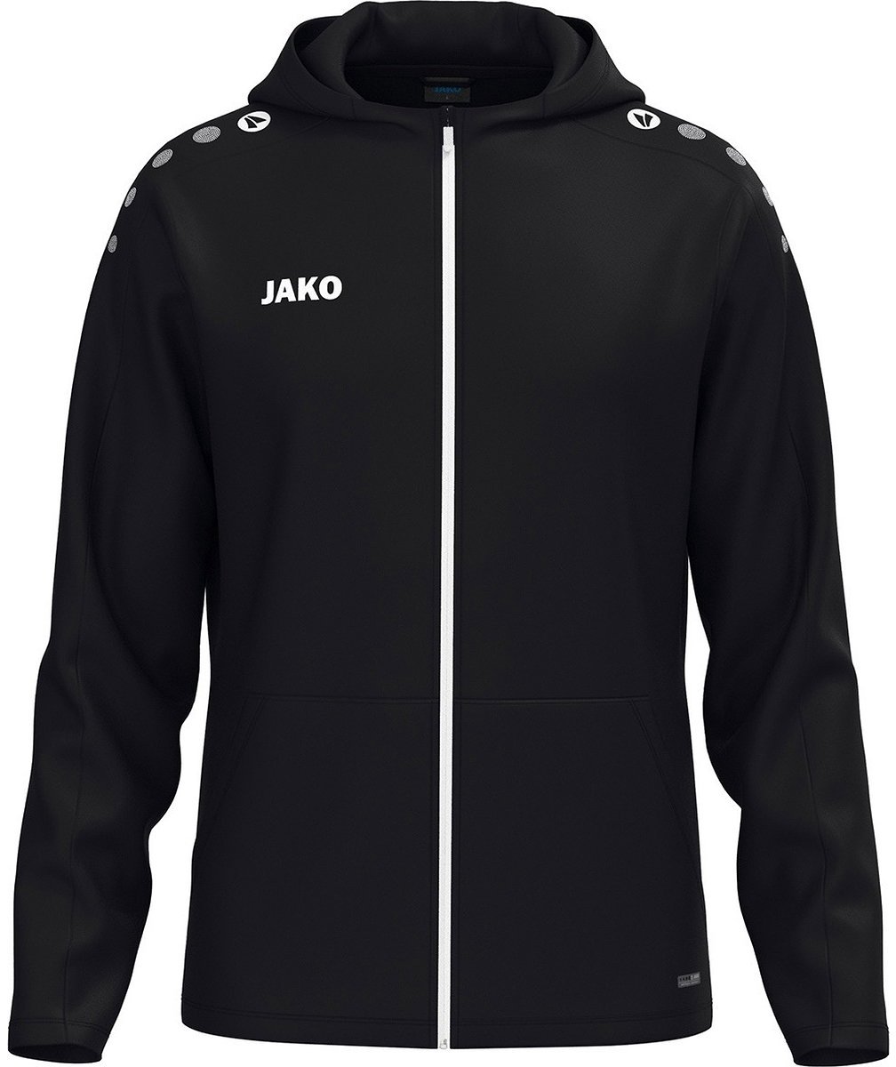 Jako One Jas Met Kap Kinderen - Zwart | Maat: 152