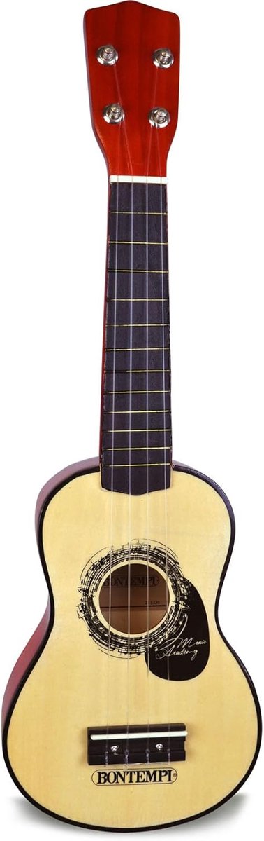 Houten Ukelele - Mini Gitaar - Muziek Leren - 4 Houten Snaren - 52.5 cm - Bruin