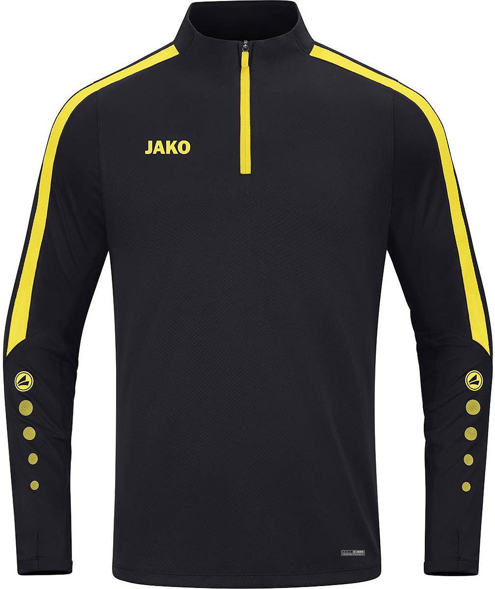 Jako Power Ziptop Heren - Zwart / Citroen | Maat: XL