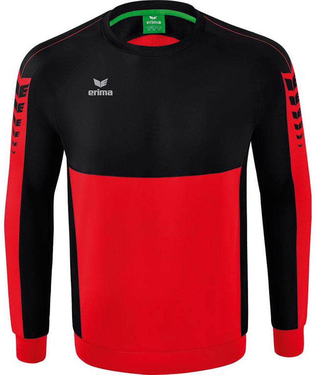 Erima Six Wings Sweatshirt Kinderen - Rood / Zwart | Maat: 140