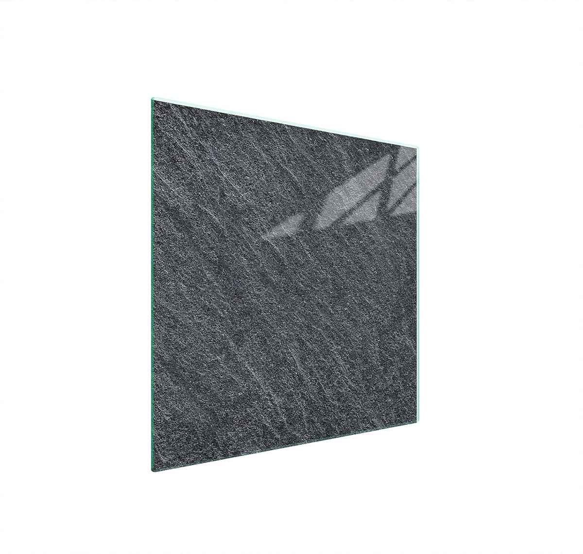 Fornuis afdekplaat Kookplaat bescherming Werkblad vergroten Gehard glas 50 x 52 cm Leisteen