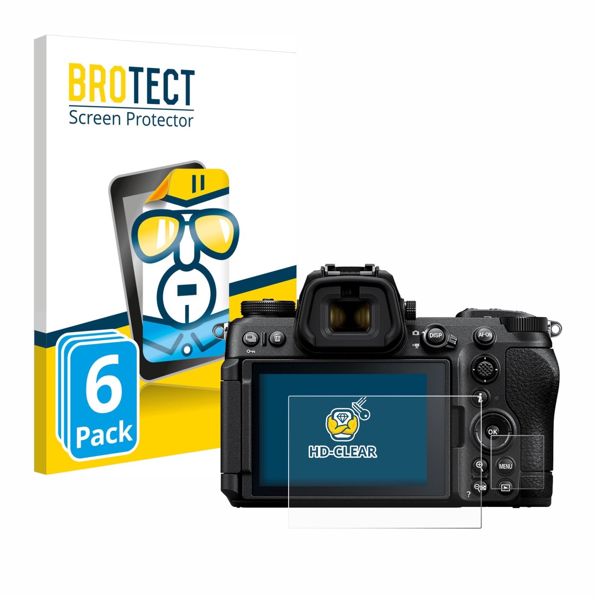 BROTECT - Screenprotector voor Nikon Z6 III - Folie Beschermfolie transparant 6 Stuks