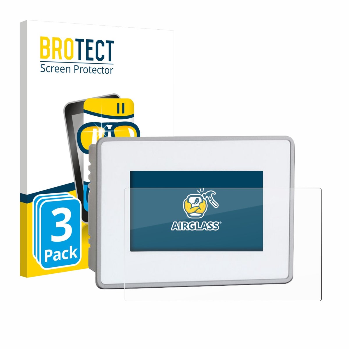 Screenprotector 3 Stuks voor BUCHER automation JetView 1004 Beschermglas transparant