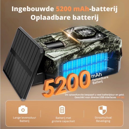 mavoa®Wildcamera - Buitencamera met nachtzicht - Buitencamera wifi met app van Merkloos — afbeelding 3