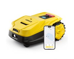 VONKO M200 Maairobot Zonder Begrenzingskabel, RTK+AI Vision, Automatische Kartering, Oppervlakte 800m², Max 1500m², 45% Hellingshoek, Slimme Obstakelvermijding, App-besturing