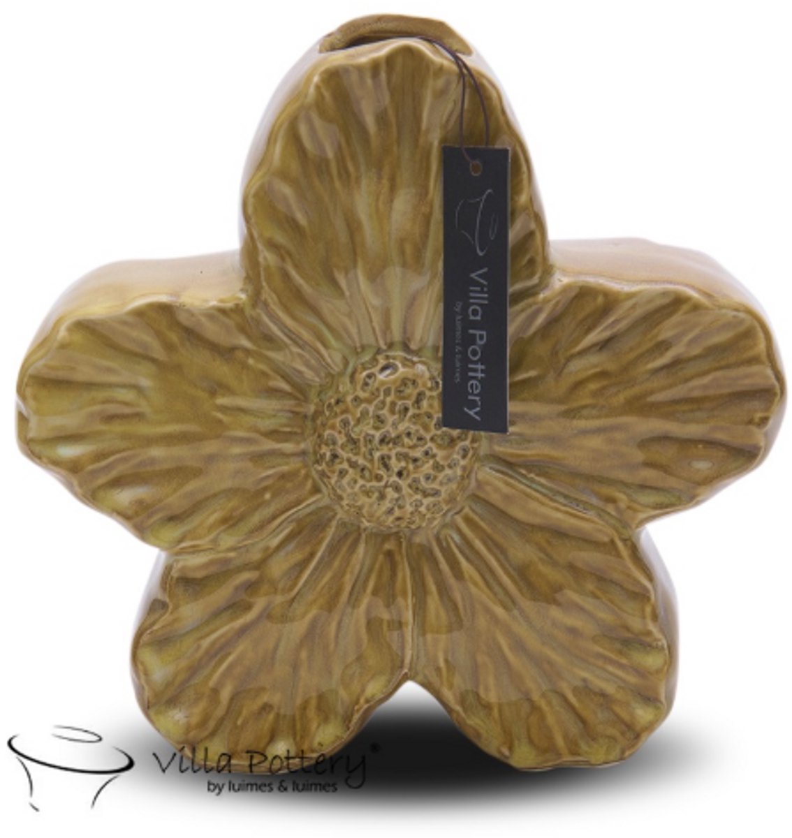 Villa Pottery Vaas - Villa Pottery - Woondecoratie - Keramiek - Decoratie - Voorjaarscollectie - Olivia 1_4 Green Yellow Groen