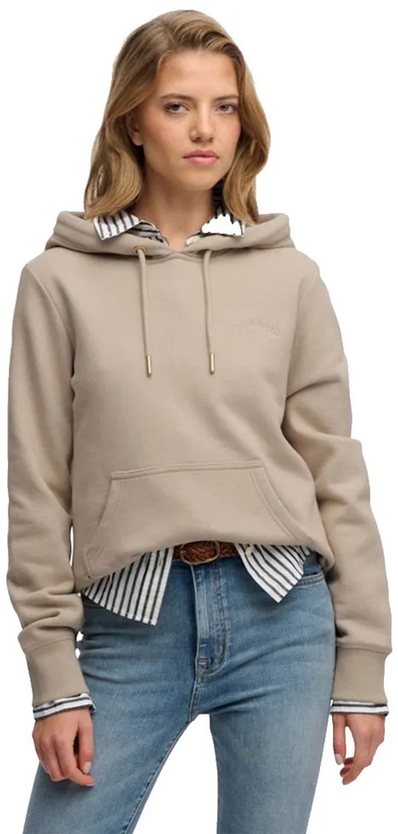 Superdry Essential Logo Geborduurde Hoodie Dames Hoodies Grijs