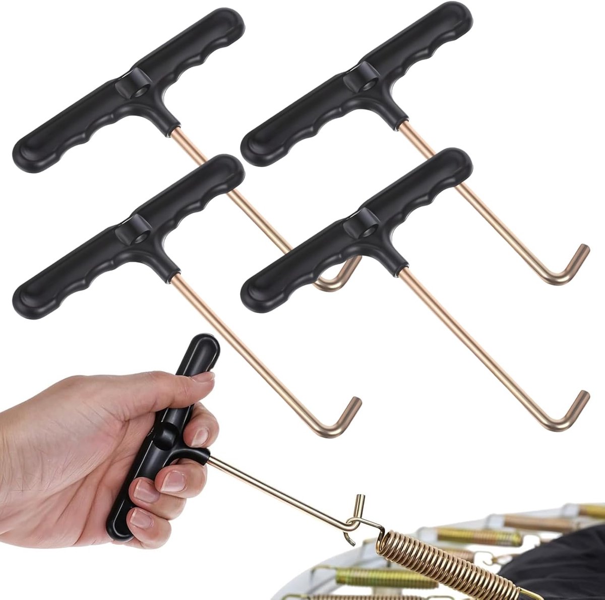 Trampoline Veertrekker - Onderdelen Tool - Trampoline Reparatie - Ergonomische Grip - Standaard Haak