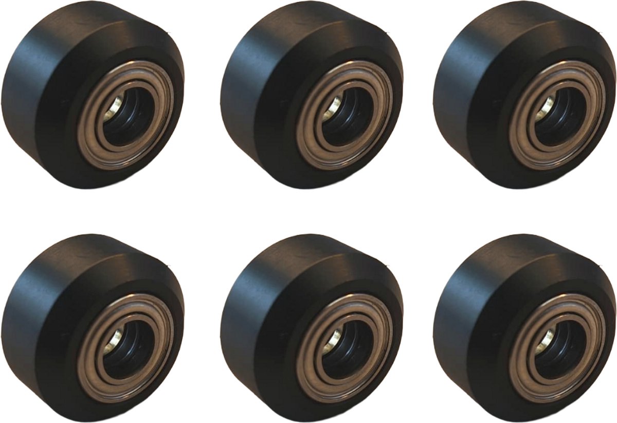 6x V-Slot wiel klein - V-Slot Aluminium Profiel - CNC Wielen - Plastic Pom lager - 3d printer V-Slot wheels - 3D Printer D-type poelie