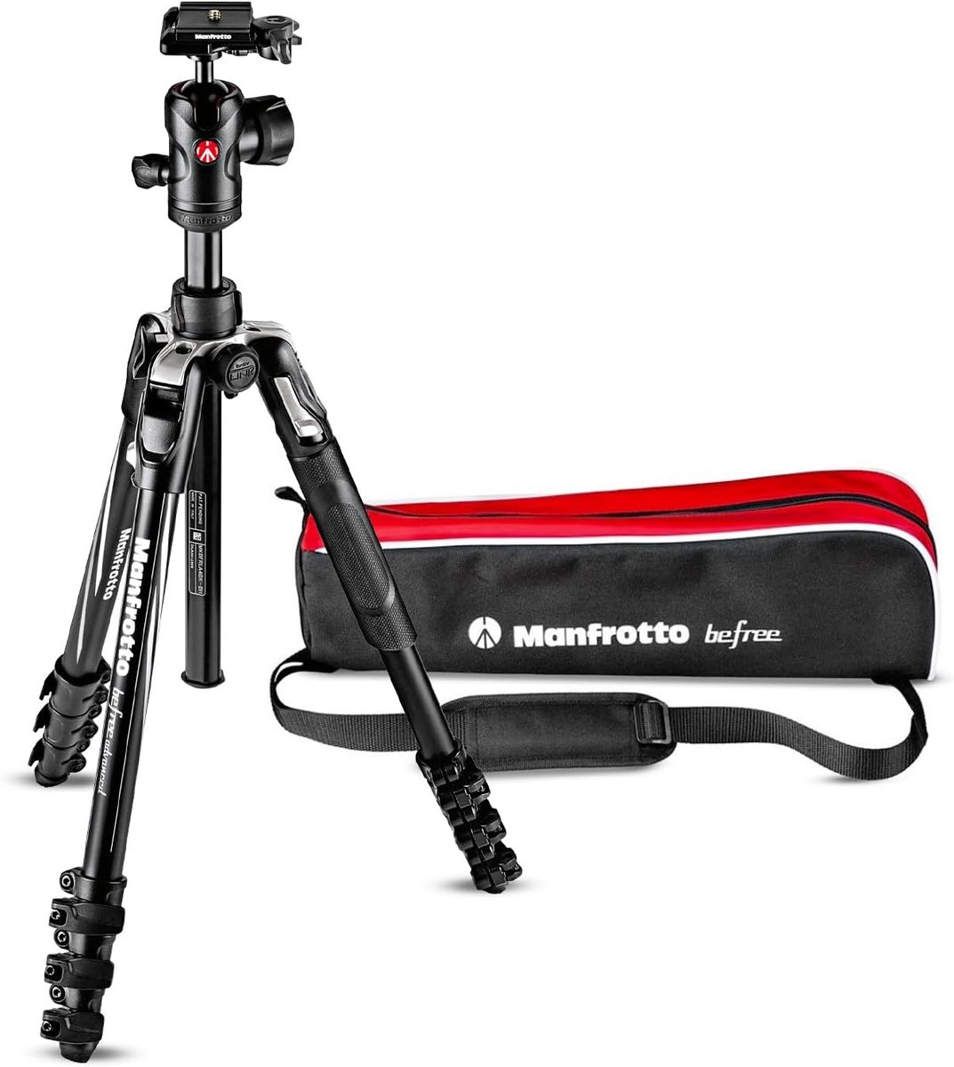 Camera Statief - Reisstatief Kogelkop - Mobiele Fotografie - Lichtgewicht Aluminium - 151cm Max Hoogte - Zwart