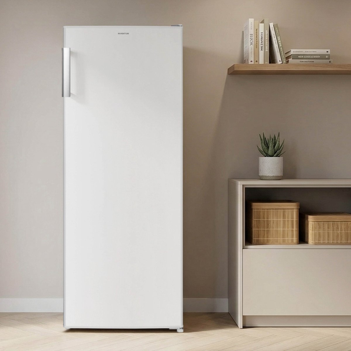 Inventum KK1430W kastmodel koelkast energiezuinig - 242 liter - 143 cm hoog - Zonder vriesvak - Led-verlichting - Energielabel D - 5 plateaus - Vrijstaand - Wit — afbeelding 3