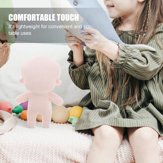 Poppenlichaam Zachte Stof - Pluche Pop Basis - Poppen Maken - Comfortabel PP Katoen - 21x14.5x9cm - Beige — afbeelding 3