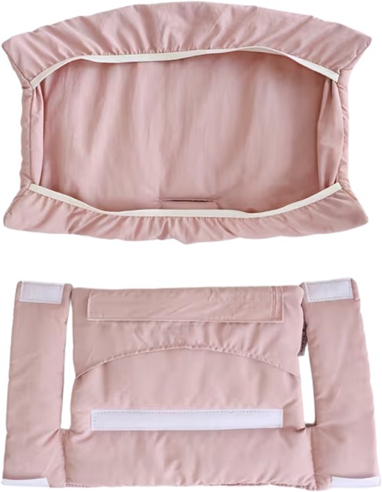 HHHK - Stokke Tripp Trapp Kussenset - Zitkussen en Rugkussen - Roze met Beertje - Stoelverkleiner - Babyset Kussen van Merkloos — afbeelding 4