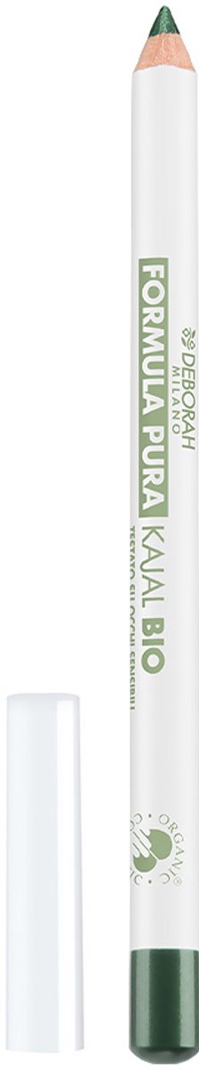 Deborah Milano Organic Formula Pura Eyeliner Pencil Green No. 3 - High Compatibility for Sensitive Eyes 100% Natural Ingredients