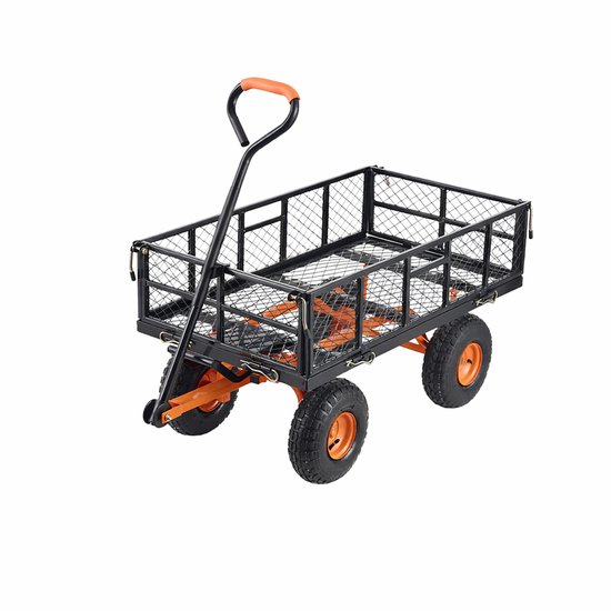 Tuinkar - Tuintrolley - Transportkar - Inklapbare Derkar Voor De Tuin Opvouwbaar Met Afdekking Voor Buiten Rood Tuinkar - Tuintrolley - Transportkar - Inklapbare Derkar Voor De Tuin Opvouwbaar Met Afdekking Voor Buiten Rood