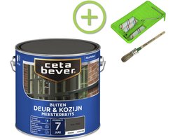 Cetabever - Cetabever Pakket Meesterbeits Deur & Kozijn Dekkend - Ral 7022 - 2,5l + R Kwast Lazuur S914 12 + Beitsset 10cm