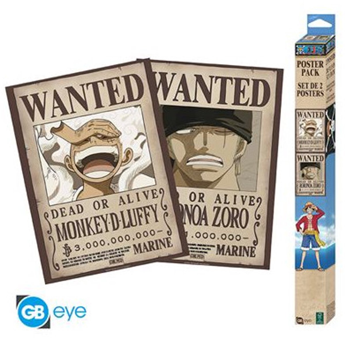 GB eye – GBYDCO683 – Posterset – One Piece Wanted – Luffy & Zoro