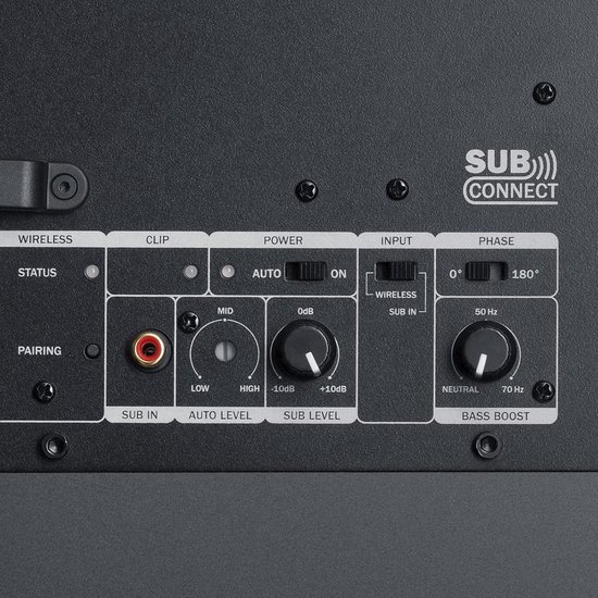 Krachtige Subwoofer - Diepe Bas - Home Cinema - Frontfire Downfire Mogelijk - 25cm Driver - Zwart — afbeelding 5