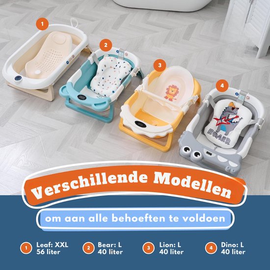 VH Supplies®Baby Badje met Standaard - Peuterbadje - Babybadset - Grijs — afbeelding 3