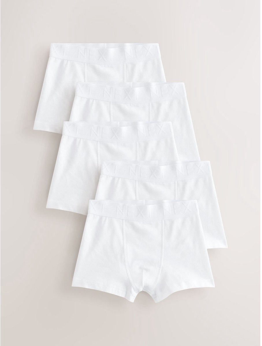 Next - Jongens - Set van 5 boxershorts - Wit
