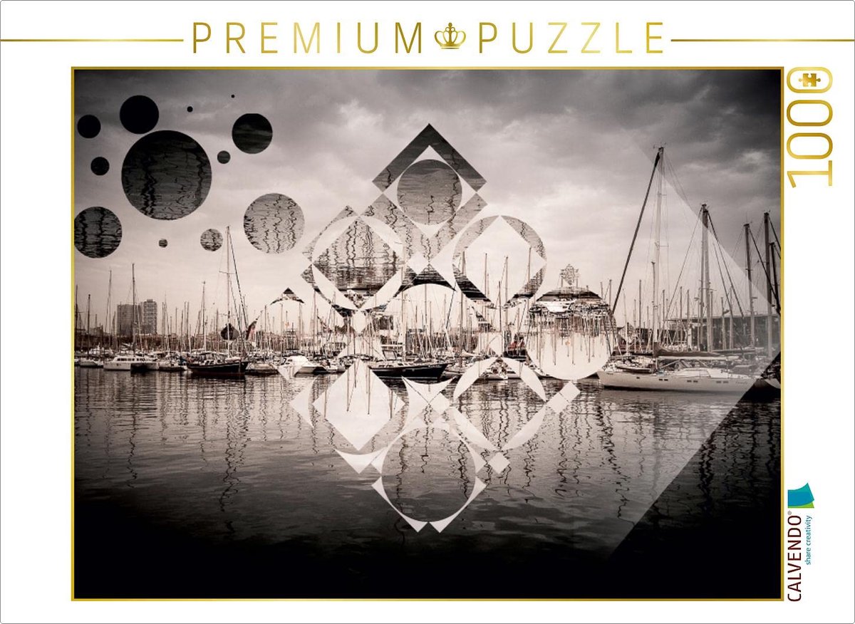 Puzzel 1000 Delen - Legpuzzel Foto - Ontspanning Thuis - Unieke Geometrische Stijl - 64 x 48 cm - Waterwereld