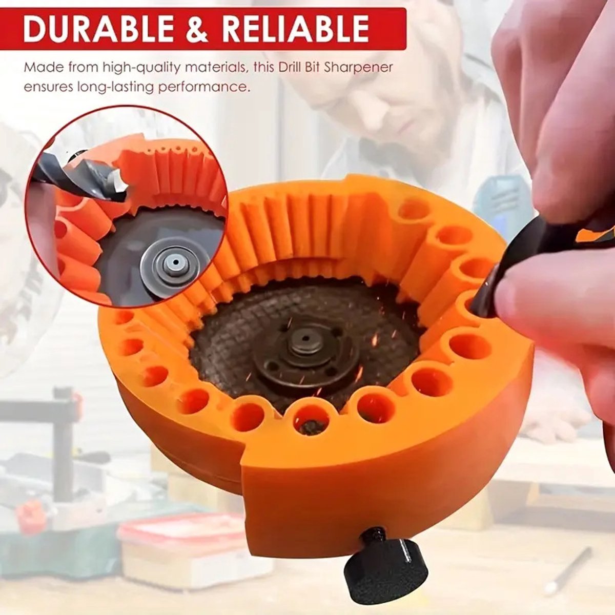 Boor Slijper - Boor Slijpmachine - Boor Slijper Hulpstuk - Boor Slijp Tool voor Elektrische Boormachine - Boor Slijpen Gereedschap - Oranje – foto 5
