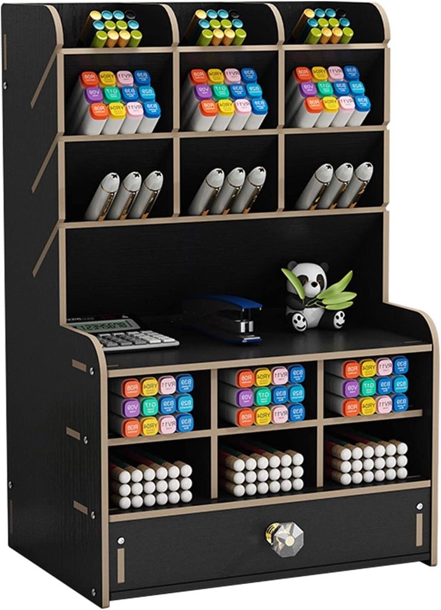 Bureau Organizer - Opberger Lade - Kantoor Thuis - Veelzijdig Vakken - 22x32cm - Zwart