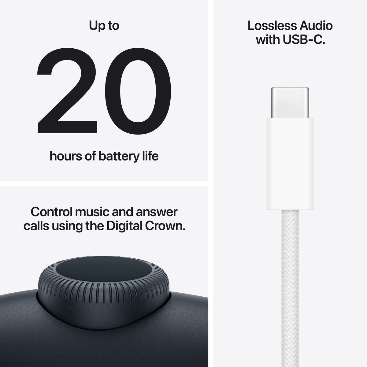Apple – AirPods Max 2 – Draadloze over-ear koptelefoon – Midnight — afbeelding 2
