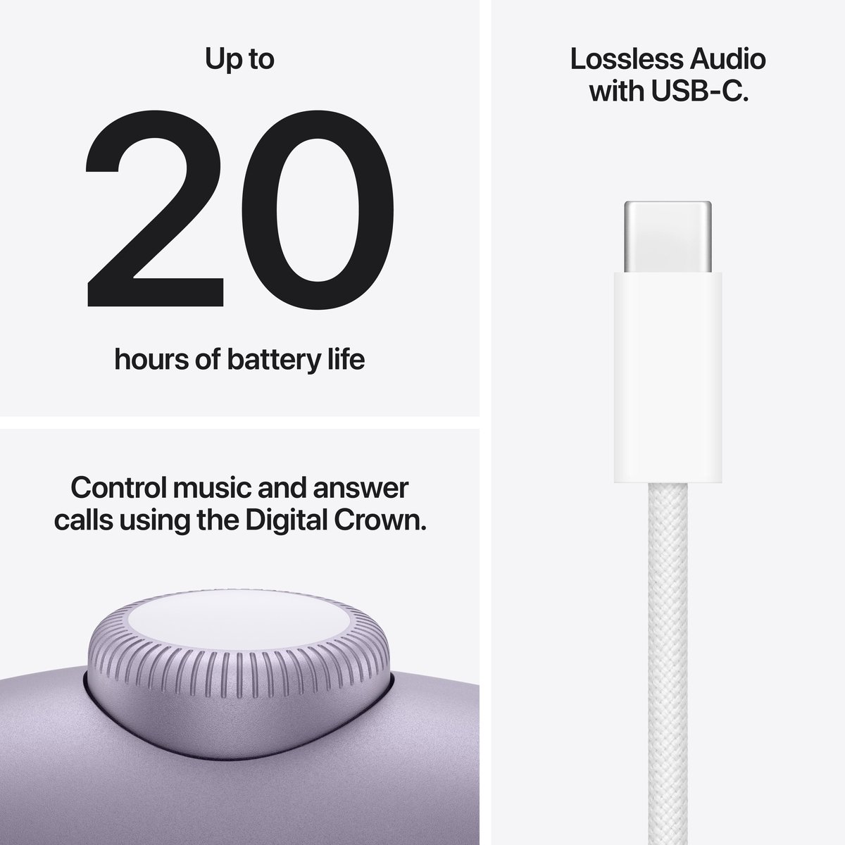 Apple – AirPods Max 2 – Koptelefoon – Mauve – Ruisonderdrukking — afbeelding 2