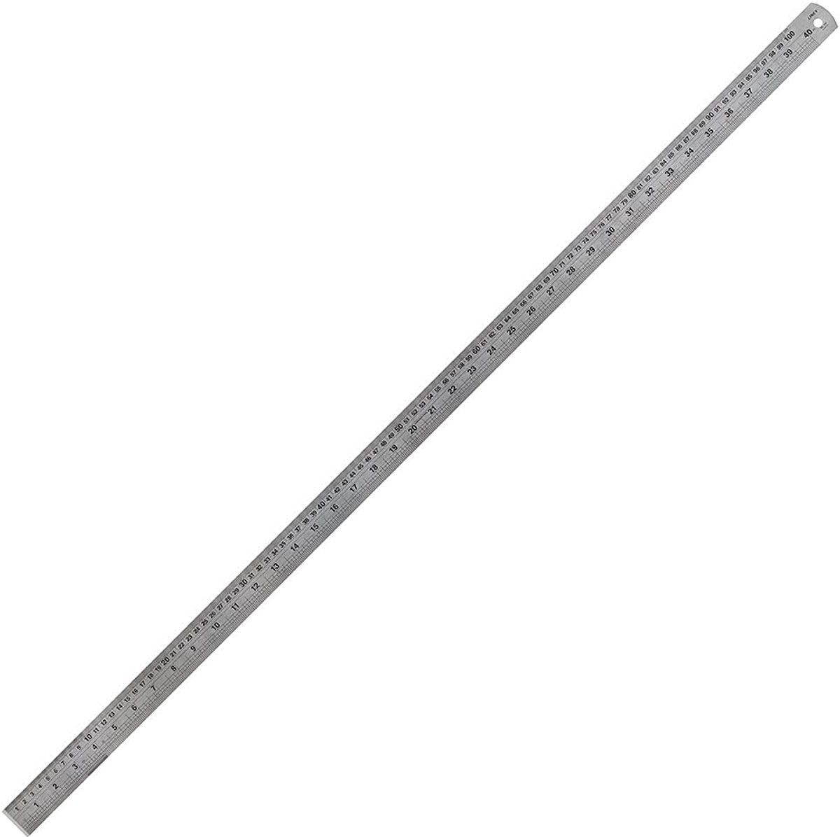Stalen Liniaal - Meetlat Precisie - Tekenen Meten - Dubbele Schaalverdeling - 100cm Lang - Zwart