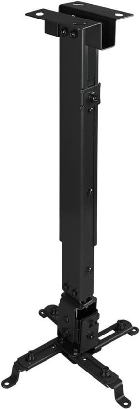Projectorbeugel plafondhouder verstelbaar 130-650mm voor projector tot 20kg zwart, universeel, kantelbaar +/-15°
