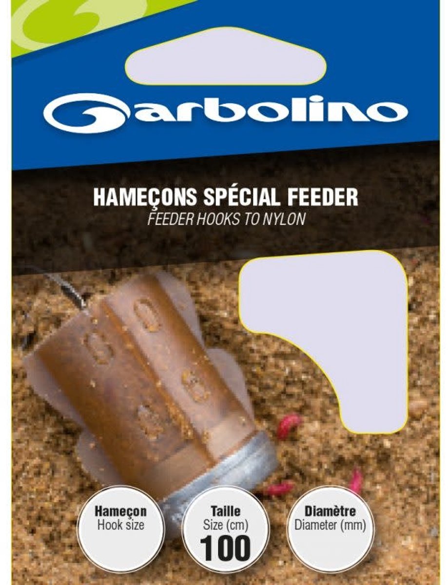 Garbolino Onderlijnen Speciaal Feeder 100cm (10 pcs) - Maat : Haak 18 - 0.08mm