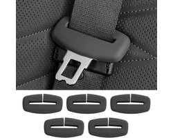 Gordelbeschermer - Gordelhoes - 5-Delige Set Auto Veiligheidsriem Beschermhoes - Silicone Krastweerstand - Geluidsdemper Bevestiging - Universele Binnenaccessoires voor Auto’s – Zwart