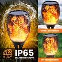 Tuinfakkel op zonne-energie met IP65 waterbestendigheid, vorstbestendig en hittebestendig.