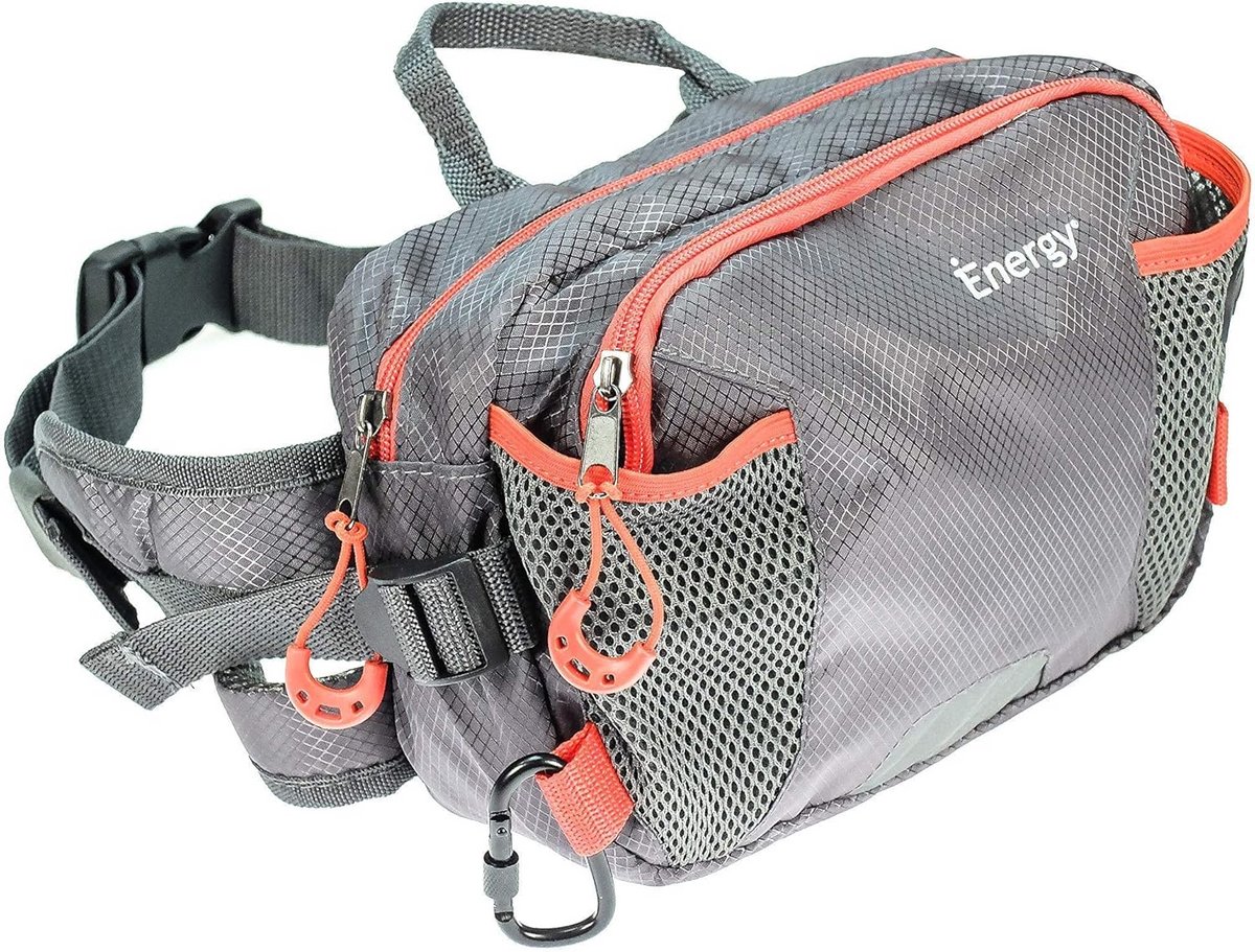 Heupgordel Hondenbezitters - Bumbag Wandelen - Handsfree Hondentraining - Duurzaam Materiaal - 25.5 x 15 x 7 cm - Rood