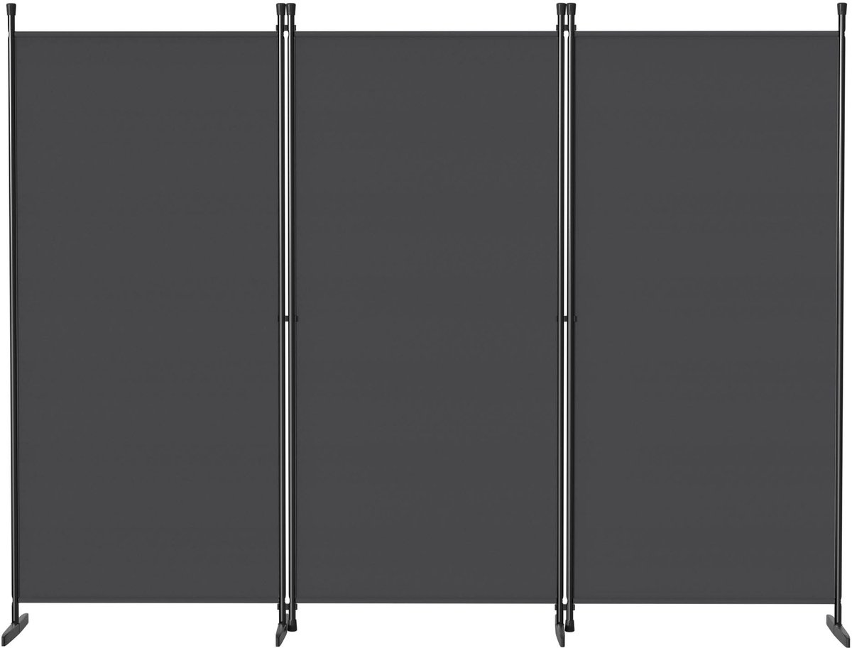 ACXIN Klapbare Paravent Kamerverdeler – Donkergrijs – 3-delig groot 240x180cm – Vrijstaand Sichtbescherming voor Binnenruimte