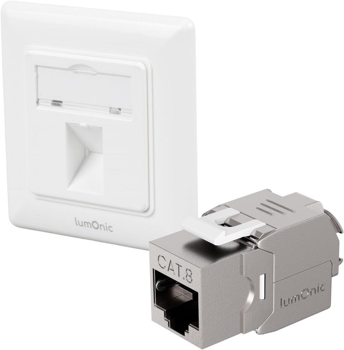 Keystone Montagedoos - Netwerk Module - Snelle Dataverbinding - Tool-free Installatie - 1 Poort - Wit