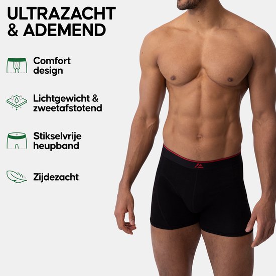 DANISH ENDURANCE Boxers Bamboe Viscose Sous-vêtements pour hommes - confort de port ultime - Pack de 6 - Zwart - Taille 4XL