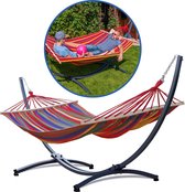 Hangmat met Standaard en Spreidstok – 2 Persoons – Extra Stabiel Frame tot 220 kg – Duurzame Hangmatset – Grande Acadia