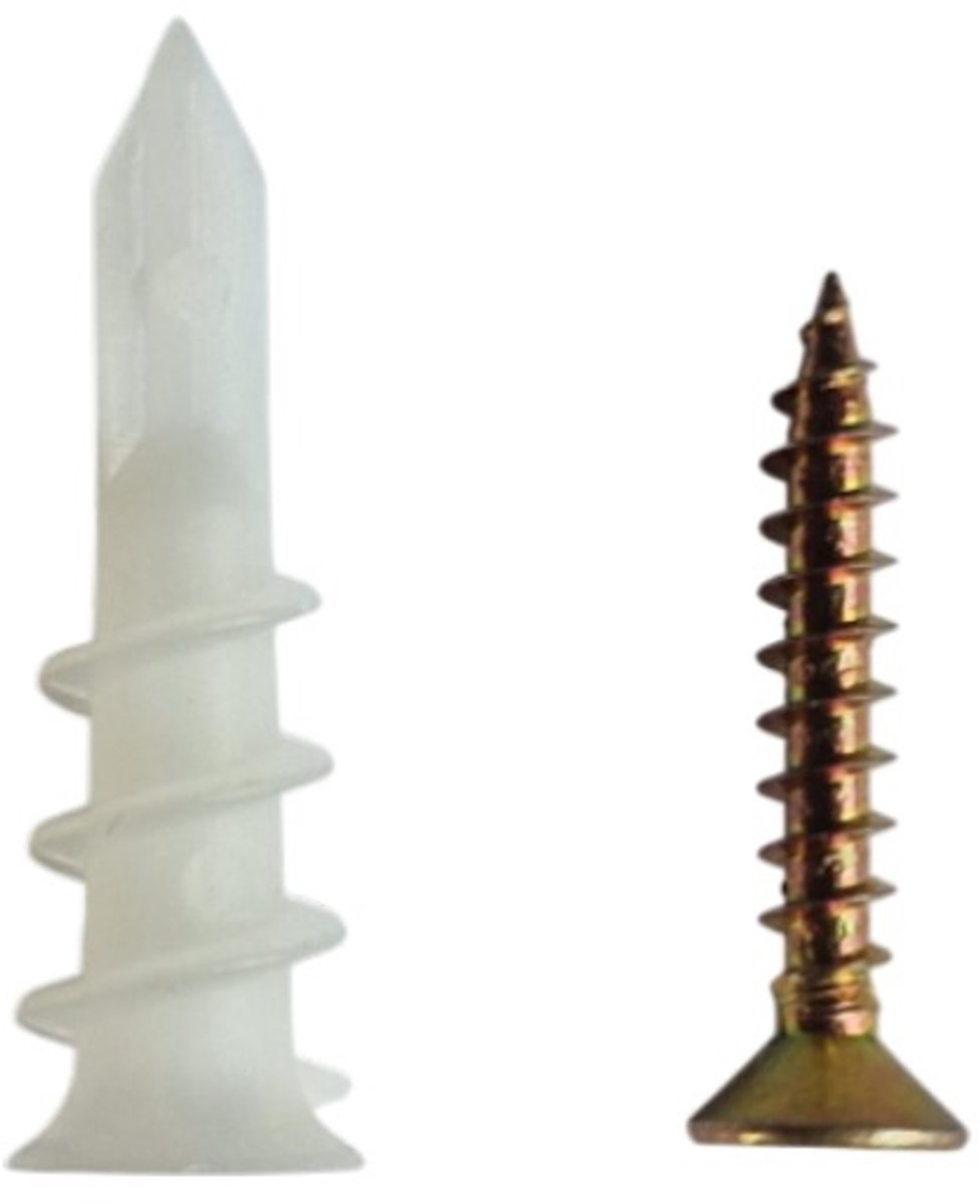 Han-Bar® 20 sets boorpluggen voor gipsplaten met zelftappende schroef voor holle wanden - kunststof nylon
