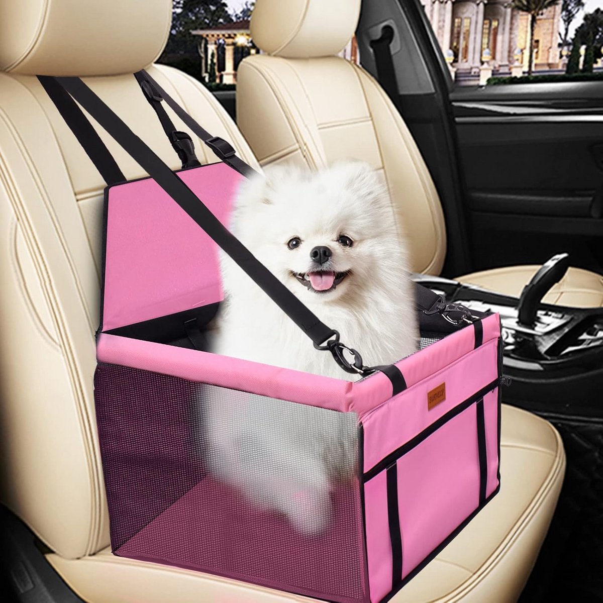 Honden autostoel - Reisstoel huisdier - Veilig reizen - Waterdicht ademend - 36x36x25 cm - Zwart