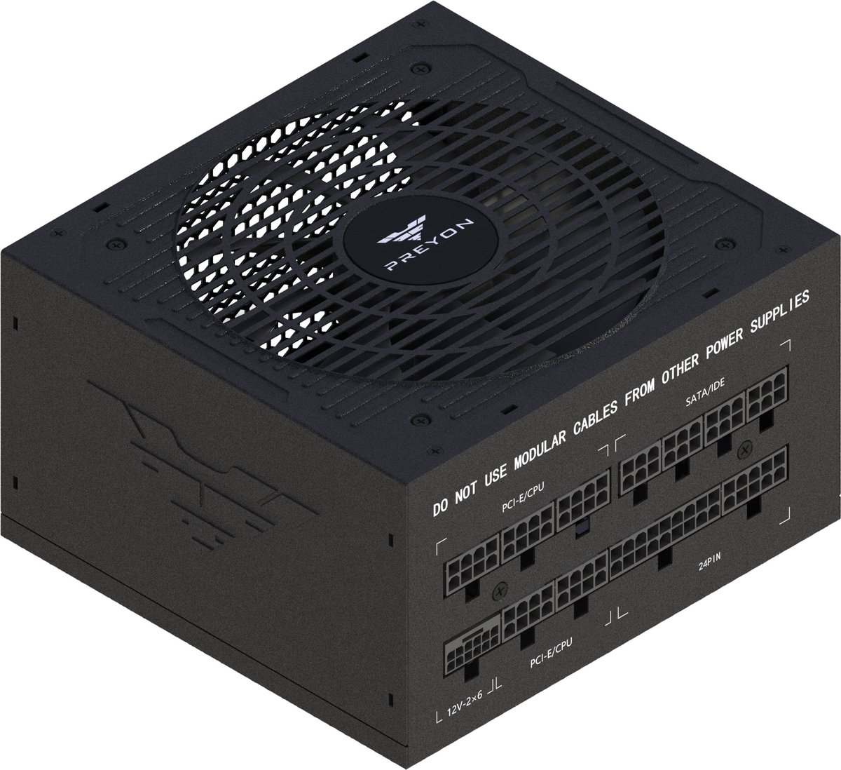 PREYON EAGLE POWER - PC Voeding - 1000W 80+ Gold - Volledig Modulair - ATX PSU - Japanse Condensatoren - 5J Garantie