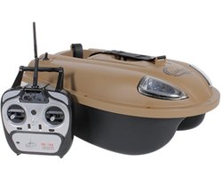 Lakemaster M1 Bateau Amorçeur – Bait Boat RC Compact avec Capacité 2KG, Hook Release, Éclairage LED et Double Moteur – Bateau de Pêche Télécommandé jusqu’à 400m de Portée