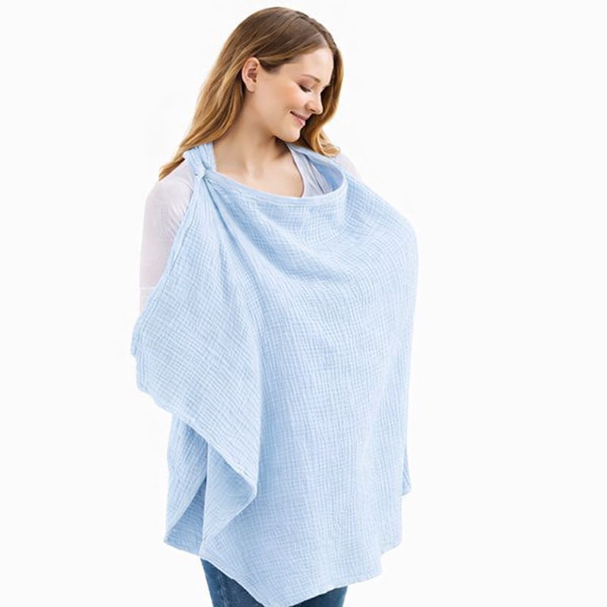 Nifkos - Premium Borstvoedingsdoek – Voedingsdoek voor Borstvoeding – Ademend Mousseline Katoen – Discreet Voeden – Beige - ~Draagzak