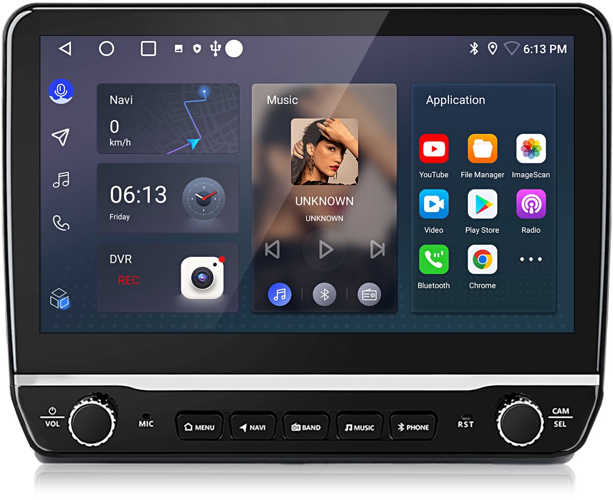 JUNSUN Autoradio - Geschikt voor Fiat Ducato Citroen Jumper Peugeot Boxer 2006-2024 - Android 15 - Draadloze CarPlay & Andriod Auto, DAB+, GPS-navigatiesysteem, Bluetooth, Stuurwielbediening, WiFi, 10,1-inch Touchscreen, DSP, Quad-core processor